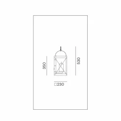 Il Fanale Gartenlaternen-Wandlaterne mit klassischer Designkerze aus Messing - Laterne von