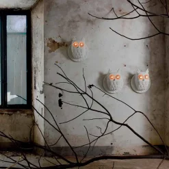 Viadurini Lighting Design Wandleuchten-Wandleuchte 2 Lichter in Matt White Ceramic Modern Design Owl - Owl