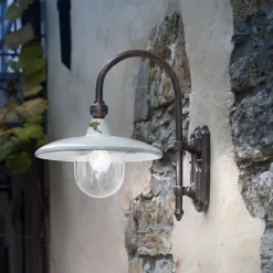 Ferroluce Garten-Wandlampen-Wandleuchte aus Aluminium und handbemaltem klassischem Design - Campobasso