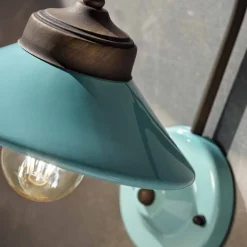 Ferroluce Vintage Wandleuchten-Wandleuchte aus farbiger Keramik und Messing Alice