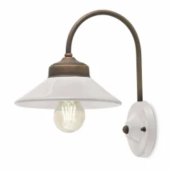 Ferroluce Vintage Wandleuchten-Wandleuchte aus farbiger Keramik und Messing Alice