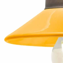 Ferroluce Vintage Wandleuchten-Wandleuchte aus farbiger Keramik und Messing Alice