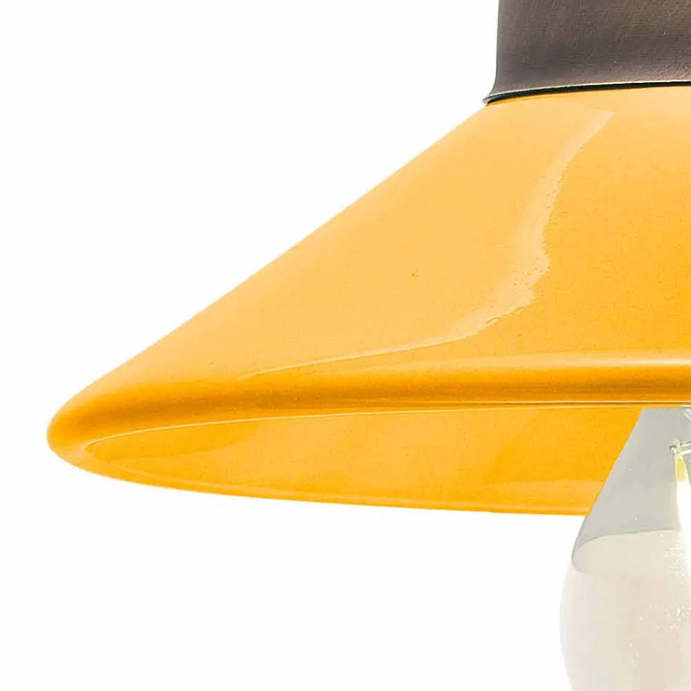 Ferroluce Vintage Wandleuchten-Wandleuchte aus farbiger Keramik und Messing Alice