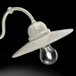 Ferroluce Klassische Wandleuchten-Wandleuchte aus Keramik hochglänzend Retro