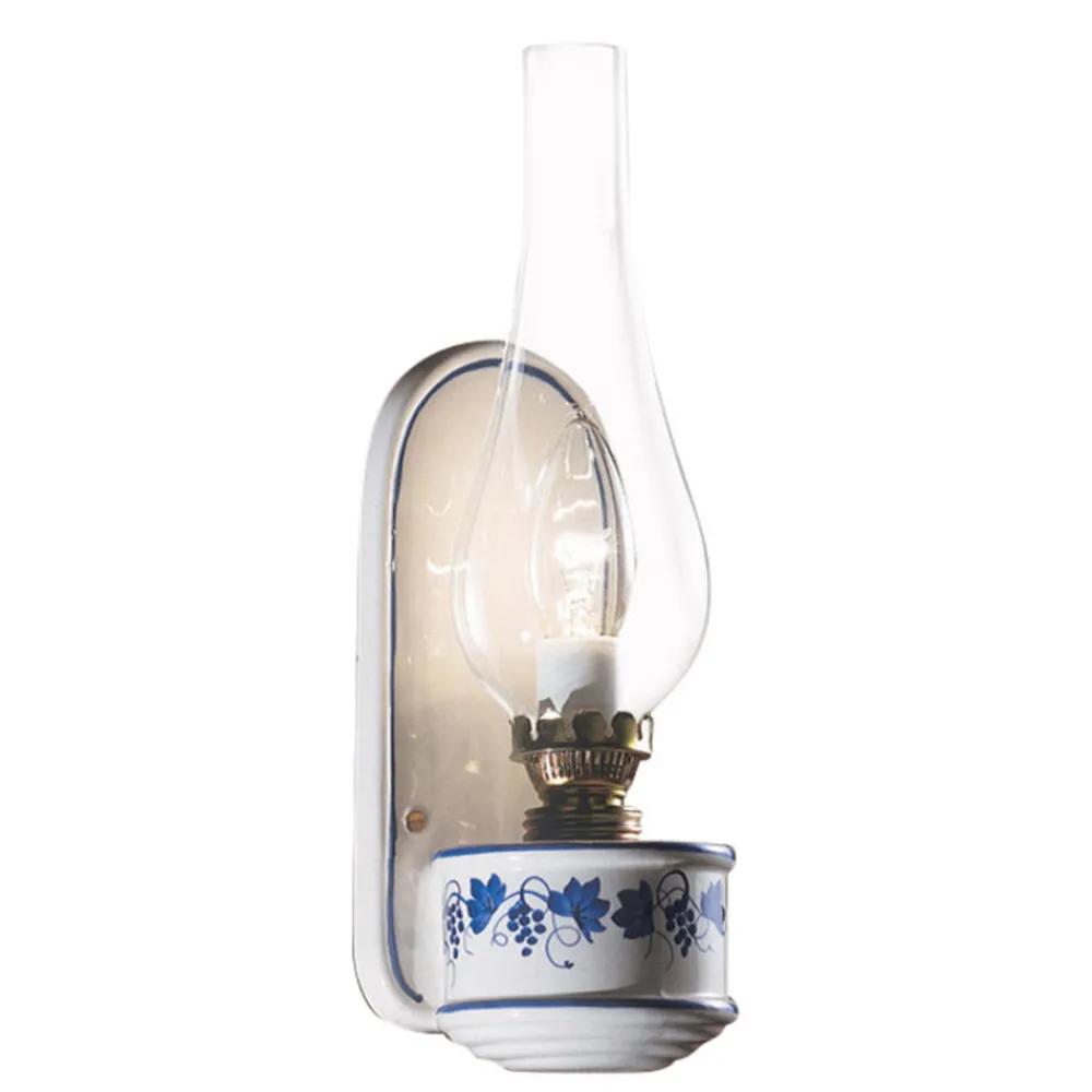 Ferroluce Vintage Wandleuchten-Wandleuchte aus Keramik im Vintage-Design mit handbemalter Dekoration - Pompeji