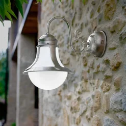 Aldo Bernardi Vintage Wandleuchten-Wandleuchte aus Messing und Glas Loggia von