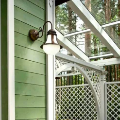 Aldo Bernardi Vintage Wandleuchten-Wandleuchte aus Messing und Glas Loggia von