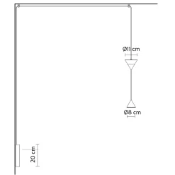 Viadurini Lighting Design Wandleuchten-Wandleuchte aus schwarzem Aluminium und minimalistischem Doppelkegel-Design - Mercado
