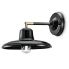 Ferroluce Wandleuchte Industrial-Wandleuchte aus schwarzer Keramik und Eisen im industriellen Vintage-Design - Bew