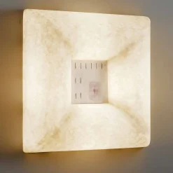 In-es.artdesign Design Wandleuchten-Wandleuchte aus weißem Nebulite Dada Luna 1 Design