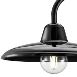 Ferroluce Wandleuchte Industrial-Wandleuchte aus weißer oder schwarzer Keramik und industriellem Vintage-Eisen - Bew