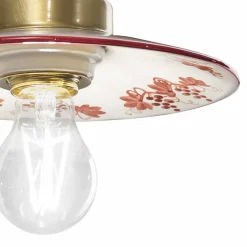 Ferroluce Vintage Wandleuchten-Wandleuchte im Vintage-Design aus Eisen und handbemalter Keramik - Asti