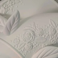 Viadurini Lighting Design Wandleuchten-Wandleuchte in mattweißem Keramikdesign mit dekoriertem Fisch - Fisch