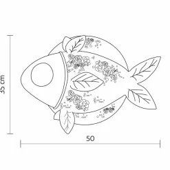 Viadurini Lighting Design Wandleuchten-Wandleuchte in mattweißem Keramikdesign mit dekoriertem Fisch - Fisch