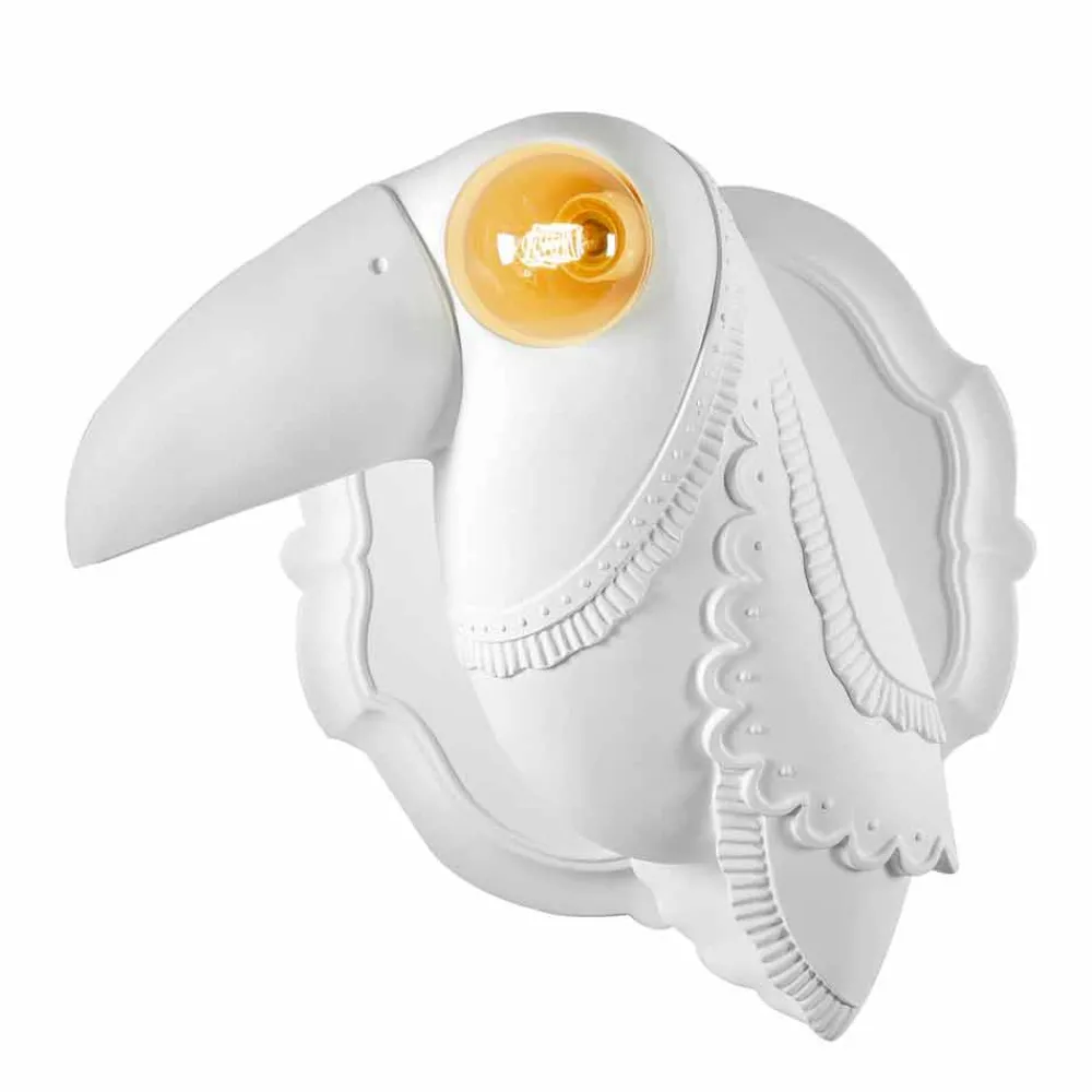 Viadurini Lighting Design Wandleuchten-Wandleuchte in mattweißer Keramik Modernes italienisches Design - Tucano