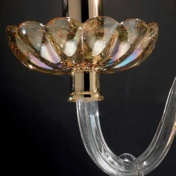 Viadurini Lighting Klassische Wandleuchten-Wandleuchte mit 2 Leuchten, klassisches Design in Belle Kristall und Glas