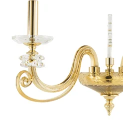 Viadurini Lighting Klassische Wandleuchten-Wandleuchte mit 2 Lichtern aus mundgeblasenem Glas und klassischem optischem Luxuskristall - Cassea