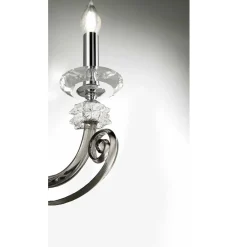 Viadurini Lighting Klassische Wandleuchten-Wandleuchte mit 2 Lichtern aus mundgeblasenem Glas und klassischem optischem Luxuskristall - Cassea