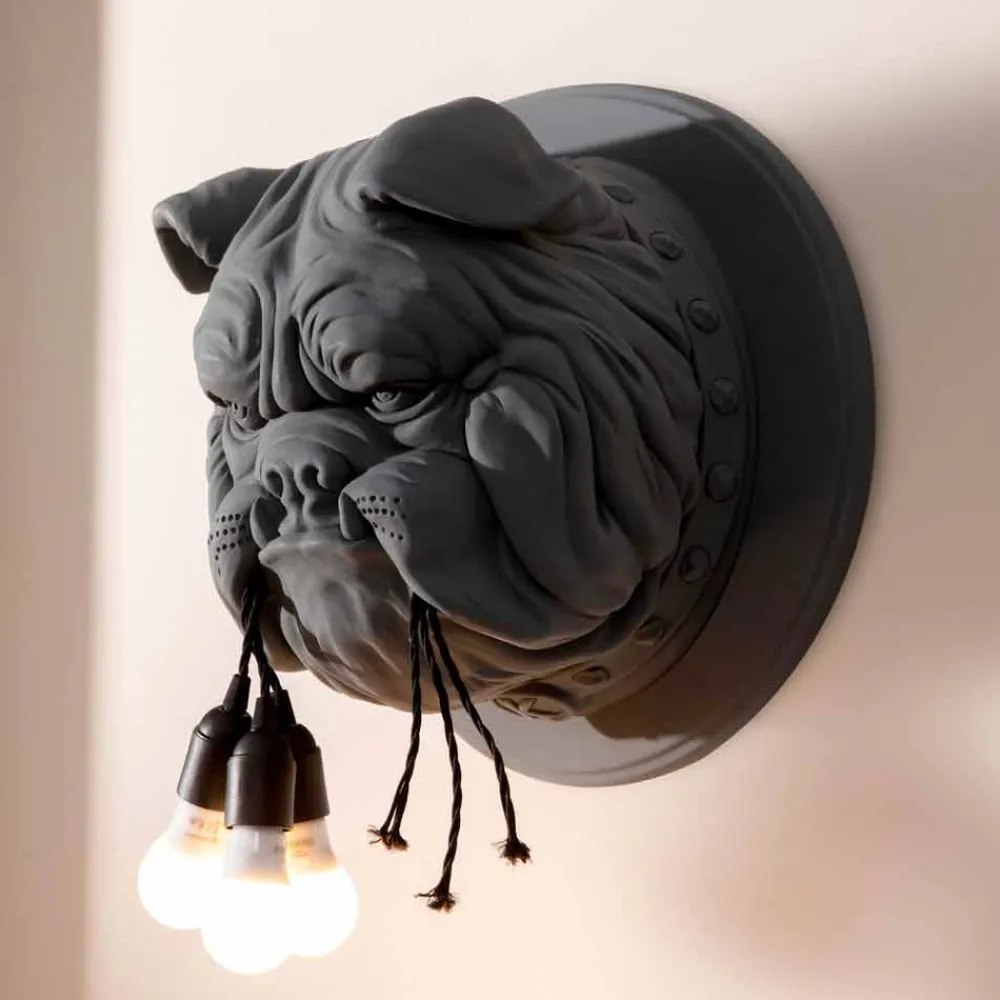 Viadurini Lighting Design Wandleuchten-Wandleuchte mit 3 Lichtern in Grau oder Weiß Keramik Modernes Design - Dogbull