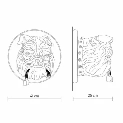 Viadurini Lighting Design Wandleuchten-Wandleuchte mit 3 Lichtern in Grau oder Weiß Keramik Modernes Design - Dogbull