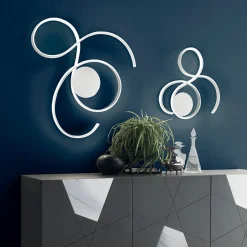 Viadurini Lighting Moderne Wandleuchten-Wandleuchte mit LED in modernem Design aus lackiertem Metall - Trella