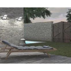 Viadurini Lighting Garten-Wandlampen-Wandleuchte Solar Led Spotlight aus weißem oder schwarzem Aluminium mit Sensor - Hugo