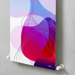 Viadurini Radiators Heizkörper Hydraulisch-Wandmontierte hydraulische Strahlungsplatte aus Stahl mit Dekoration 839 Watt - Kelvin