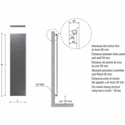 Viadurini Radiators Heizkörper Hydraulisch-Wandmontierte hydraulische Strahlungsplatte aus Stahl mit Dekoration 839 Watt - Kelvin