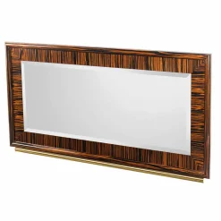 Viadurini Living Wandspiegel-Wandspiegel Ada 1, aus glänzendem Ebenholz & Metall, mit abgeschrägten Kanten