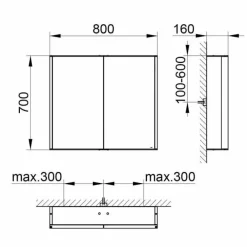 Viadurini Bathroom Badspiegel-Wandspiegel aus Aluminium mit LED-Beleuchtung - Demon
