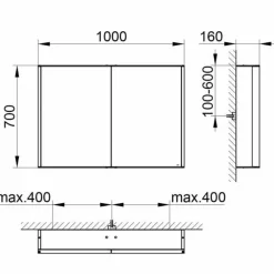 Viadurini Bathroom Badspiegel-Wandspiegel aus Aluminium mit LED-Beleuchtung - Demon