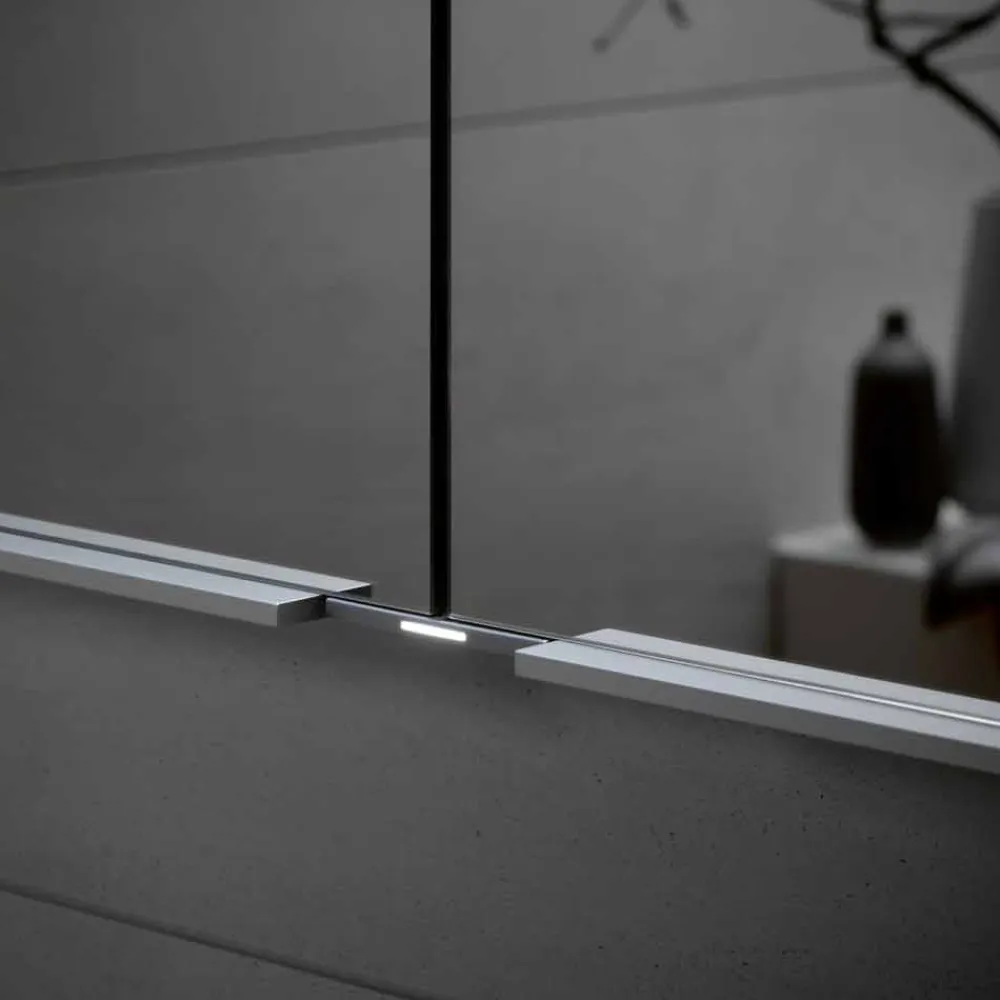 Viadurini Bathroom Badspiegel-Wandspiegel aus Aluminium mit LED-Beleuchtung - Demon