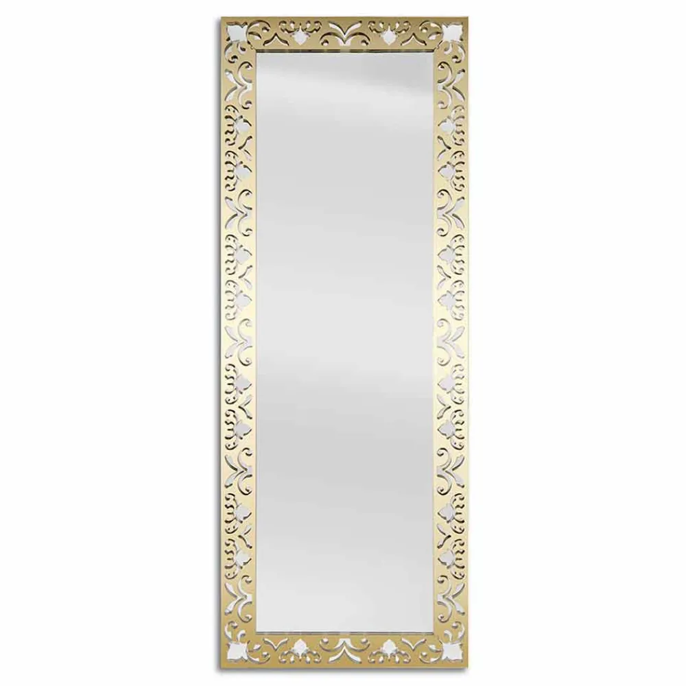 Viadurini Decor Wandspiegel-Wandspiegel aus Gold-, Silber- oder Bronzeplexiglas mit Rahmen - Nektar