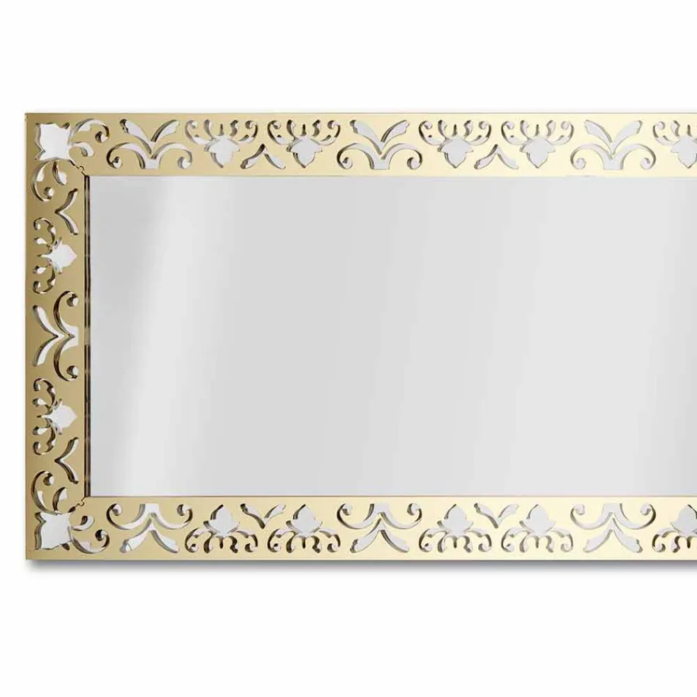 Viadurini Decor Wandspiegel-Wandspiegel aus Gold-, Silber- oder Bronzeplexiglas mit Rahmen - Nektar