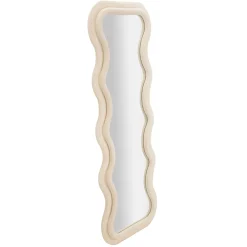 Viadurini Decor Wandspiegel-Wandspiegel aus MDF mit Samtbezug und Wellenlinien - Sheldon