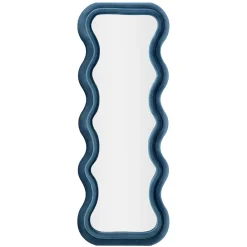 Viadurini Decor Wandspiegel-Wandspiegel aus MDF mit Samtbezug und Wellenlinien - Sheldon