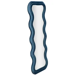 Viadurini Decor Wandspiegel-Wandspiegel aus MDF mit Samtbezug und Wellenlinien - Sheldon