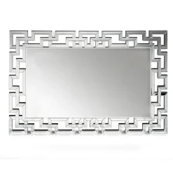 Viadurini Living Wandspiegel-Wandspiegel aus MDF und versilbertem Glas mit geformtem Rahmen - Avolo