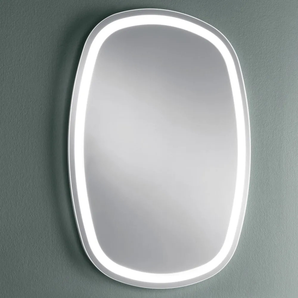 Viadurini Bathroom Wandspiegel-Wandspiegel für Badezimmer mit integrierter 4000K LED Made in Italy - Scrullo
