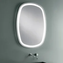 Viadurini Bathroom Wandspiegel-Wandspiegel für Badezimmer mit integrierter 4000K LED Made in Italy - Scrullo