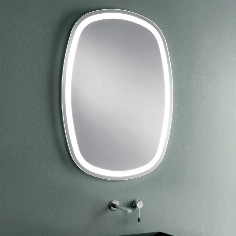 Viadurini Bathroom Wandspiegel-Wandspiegel für Badezimmer mit integrierter 4000K LED Made in Italy - Scrullo