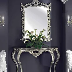 Viadurini Classic Wandspiegel|Konsolentisch Flur-Wandspiegel, Holzkonsole und Platte handgefertigt in Italien Giacomo