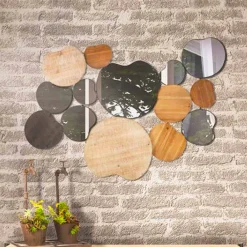 Viadurini Living Wandspiegel-Wandspiegel im modernen Design aus Holz und Eisen - Ortensio