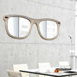 Viadurini Decor Wandspiegel-Wandspiegel in Brillenform handgefertigt Glass