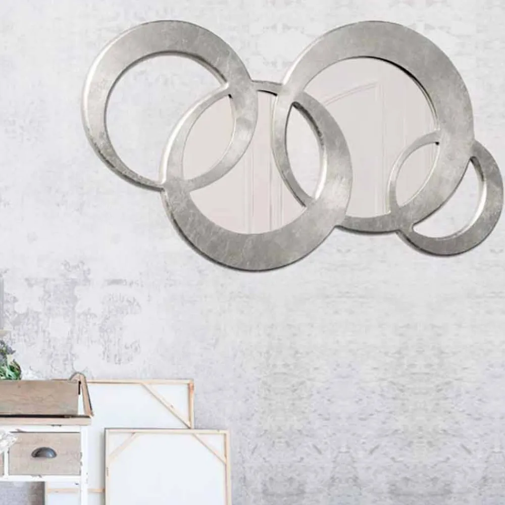 Viadurini Decor Wandspiegel-Wandspiegel in modernem Design Ball Silver handdekoriert