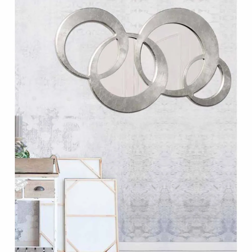 Viadurini Decor Wandspiegel-Wandspiegel in modernem Design Ball Silver handdekoriert