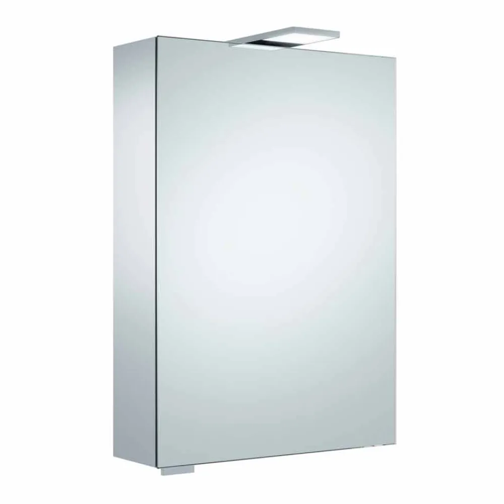 Viadurini Bathroom Badspiegel-Wandspiegel mit Flügeltür und LED-Beleuchtung - Ratsche