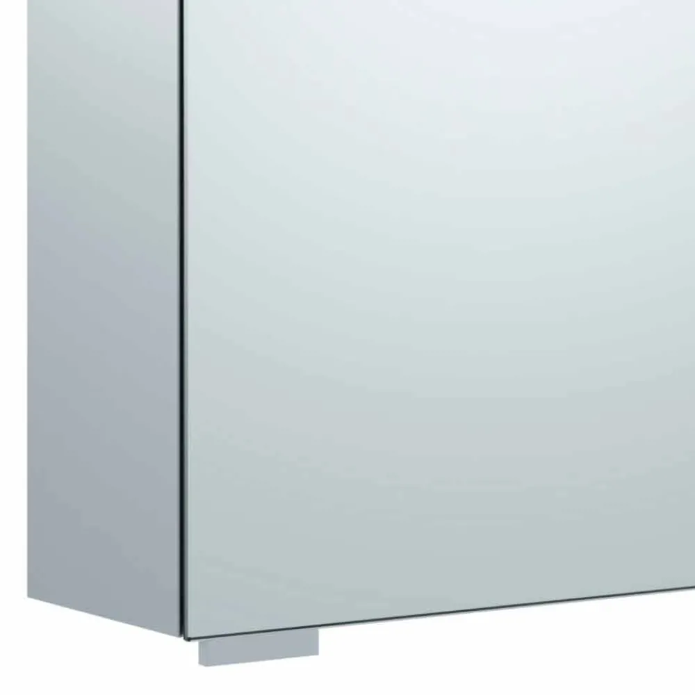 Viadurini Bathroom Badspiegel-Wandspiegel mit Flügeltür und LED-Beleuchtung - Ratsche