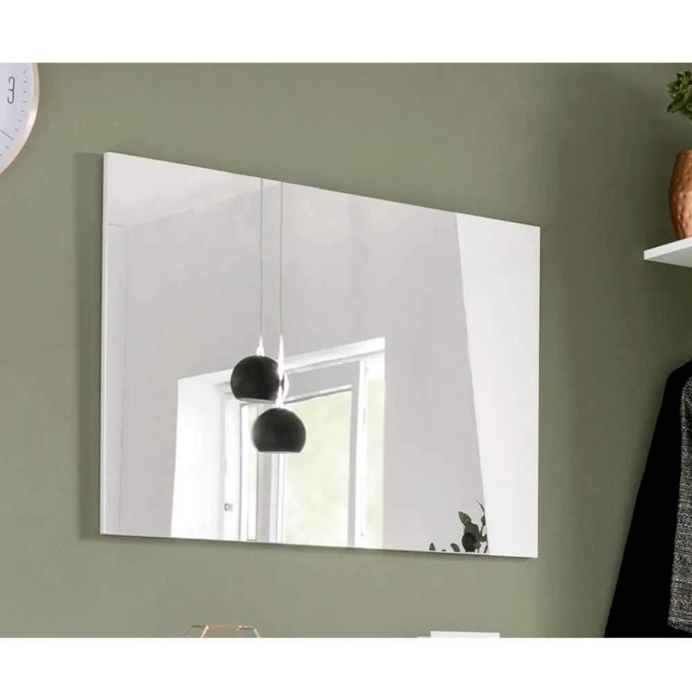 Viadurini Living Wandspiegel-Wandspiegel mit glänzend weißem Holz oder Schiefer im italienischen Design - Joris