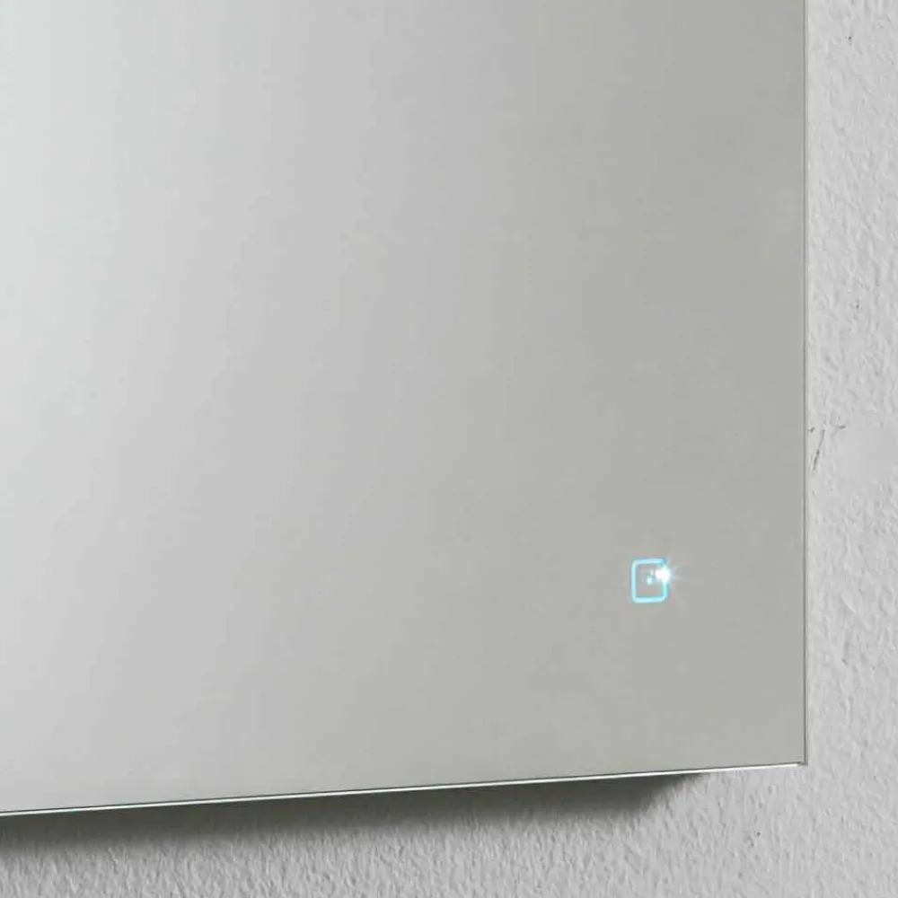 Viadurini Bathroom Badspiegel-Wandspiegel mit integriertem LED-Licht aus Edelstahl Made in Italy - Tuccio